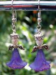 Swarovski Crystal & Purple Acrylic Angel Earrings