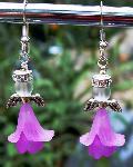 Sold  Swarovski Crystal & Purple Acrylic Angel Earrings