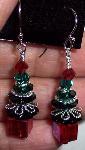 Sold Swarovski Crystal Christmas Tree Earrings