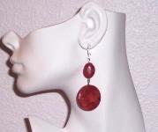 Sold  Red Coral Earrings