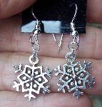 Sold   Silver Snowflake Earrings