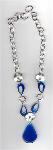 Blue & Silver Enamel Necklace