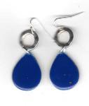 Blue & Silver Enamel Earrings