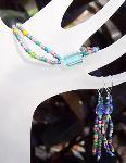 Custom Glass Bead Bracelet & Earring Set